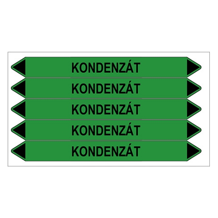 Značení potrubí, kondenzát,5 ks, 150 × 12 mm